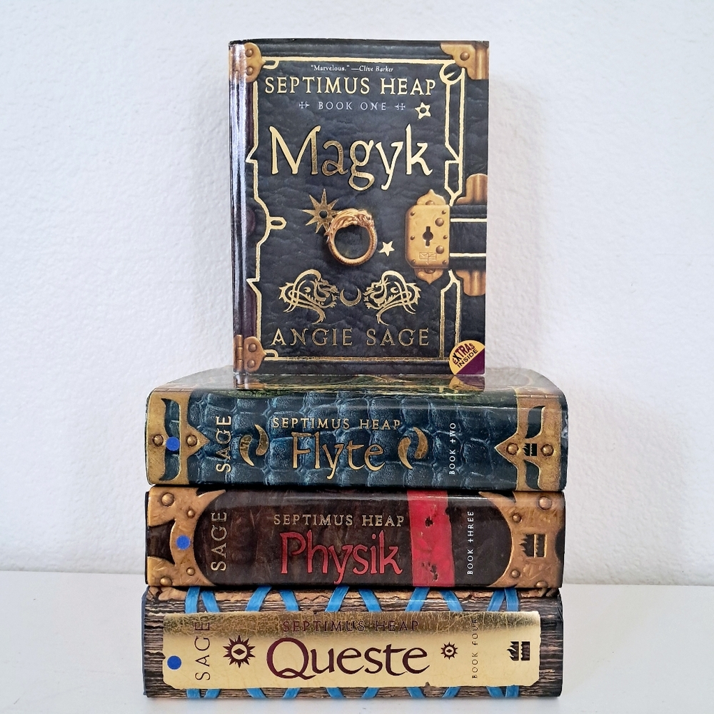 Septimus Heap Series Magyk Flyte Physik and Quest Book Lot of 4